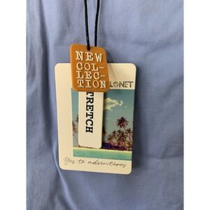 Free Planet Chino Blue Stretch Cotton Blnd Flat Front Mens‎ Shorts Sz 28x9 NWT